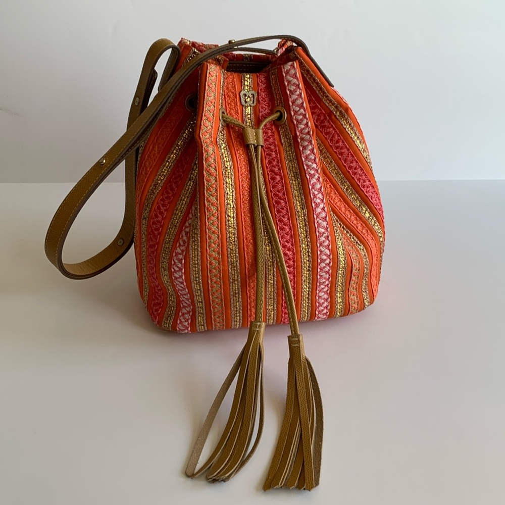 ERIC JAVITS NEW YORK•RARE COLORFUL BUCKET BAG•EXCELLENT CONDITION!!
